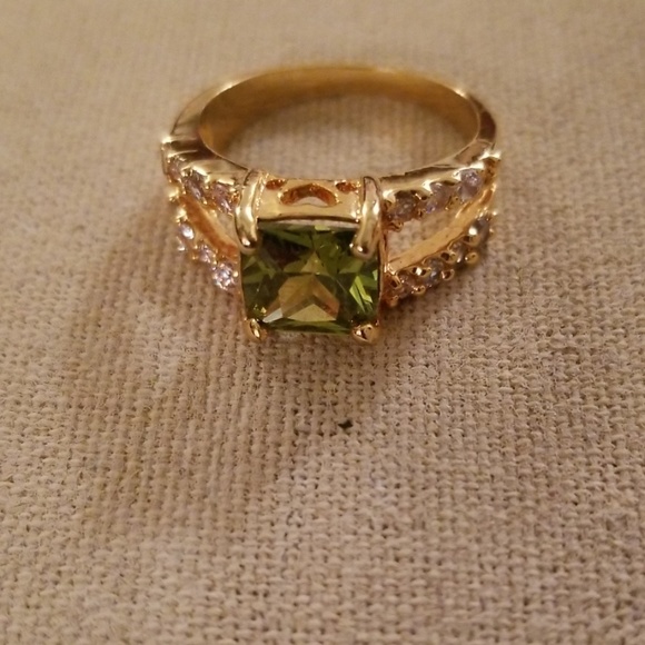 Belle Vie Green Tanzanite 14K Gold Filled Ring 8 - Picture 4 of 7